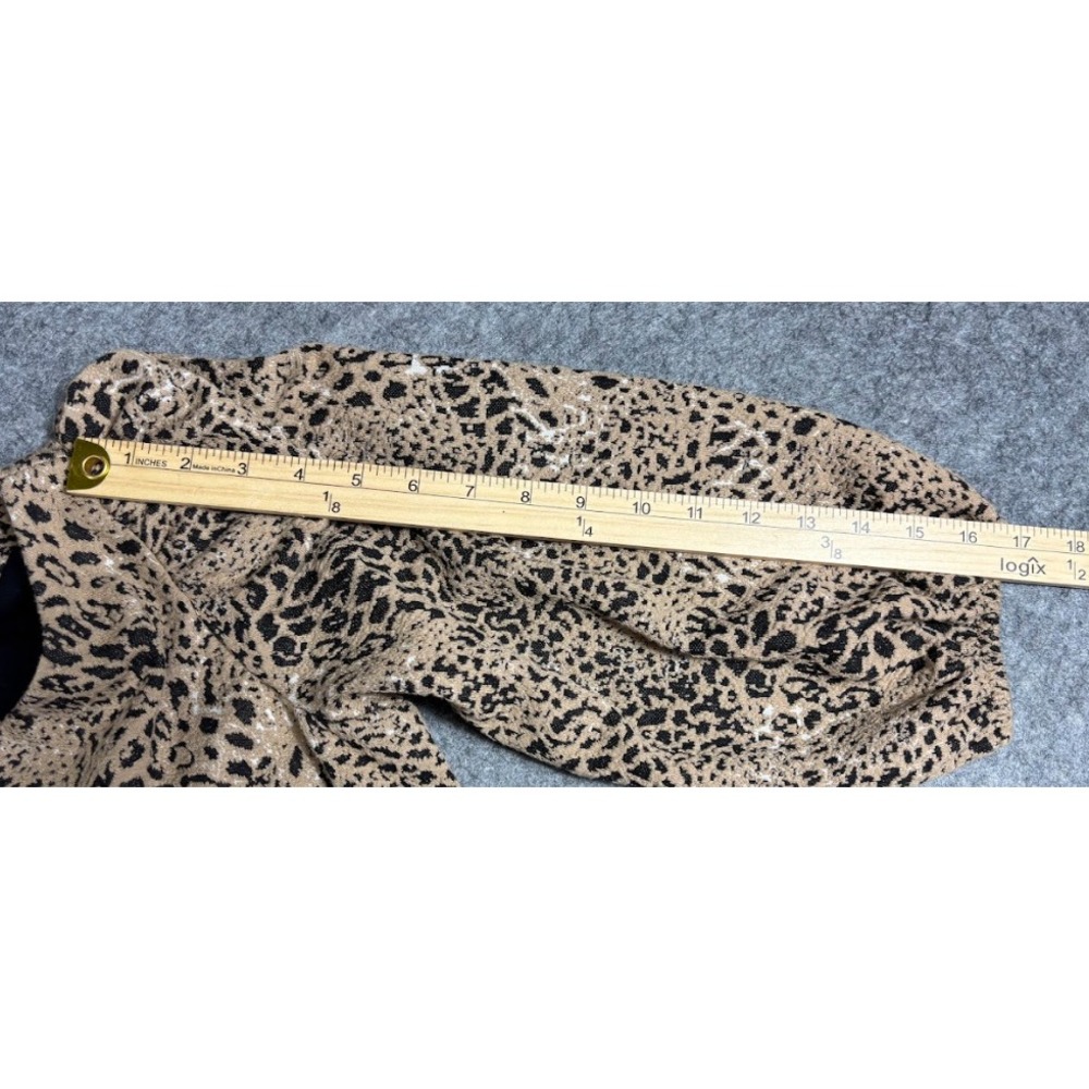 Anthro Maeve Beige Black Knit Cutout Mini‎ Dress 4 Boho Party Chic Modern Sleek - Picture 11 of 11